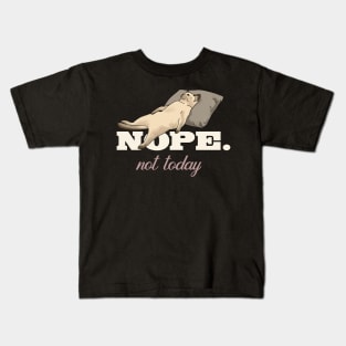 Nope Not Today Lazy Cat On Couch Kids T-Shirt